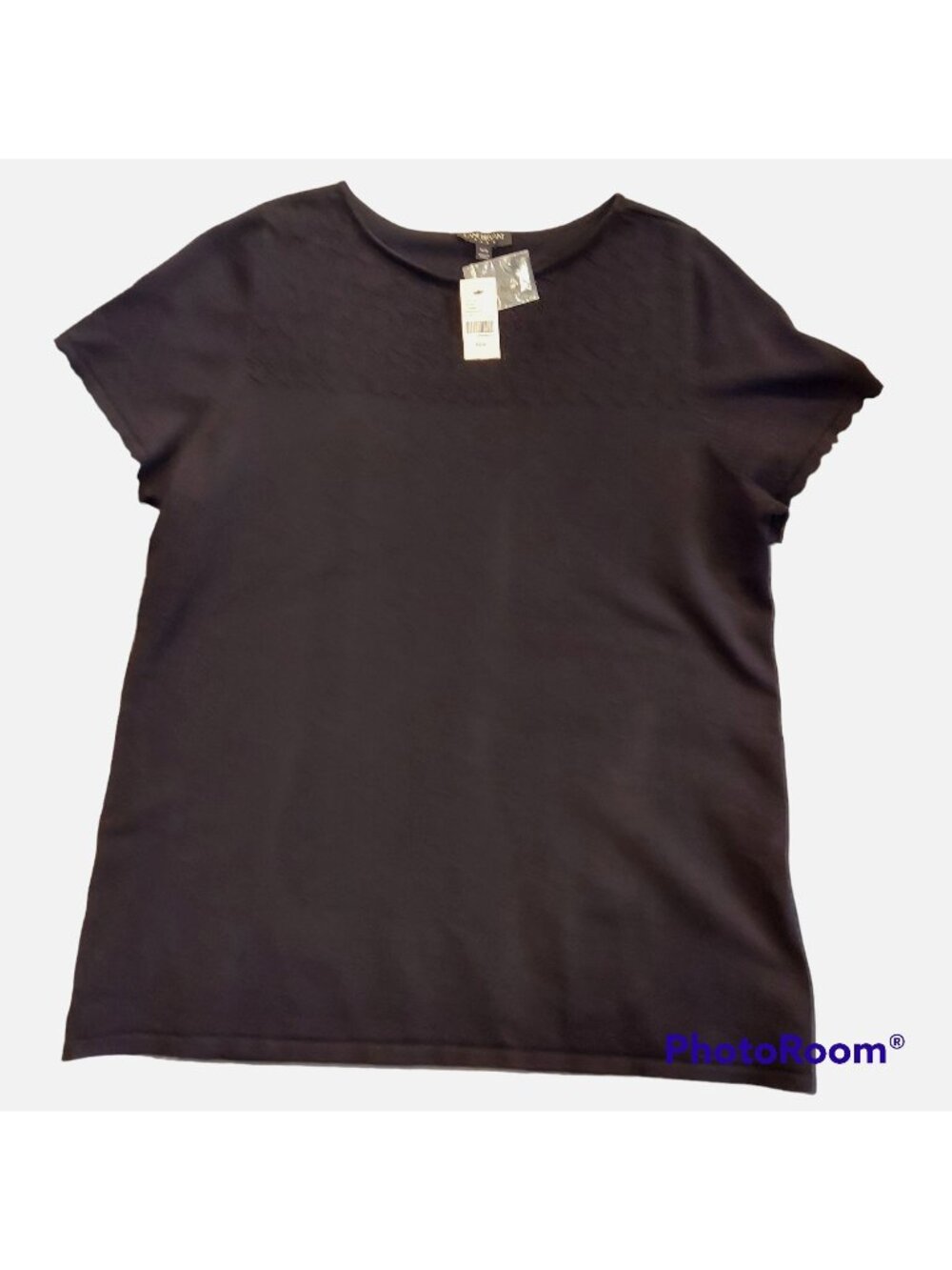 New With Tags Lane Bryant Black Size 14/16 Knit Top Sweater stretch career date
